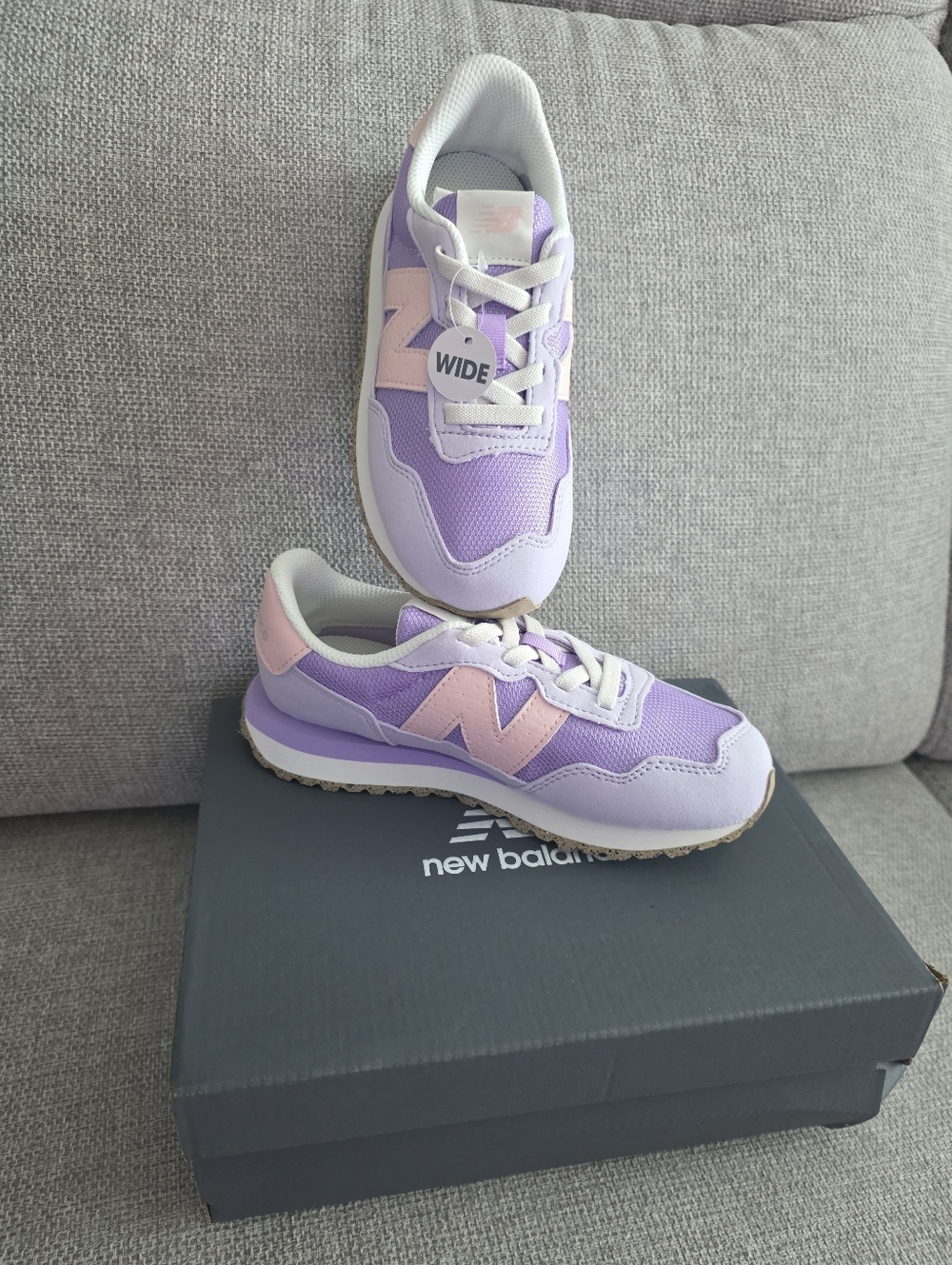 New Balance Kids' 237 Bungee Sneakers in the Lilac Glo/Shell Pink